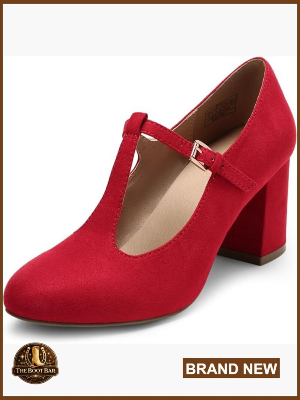 Low Chunky Heels T-Strap Mary Jane Wedding Pumps